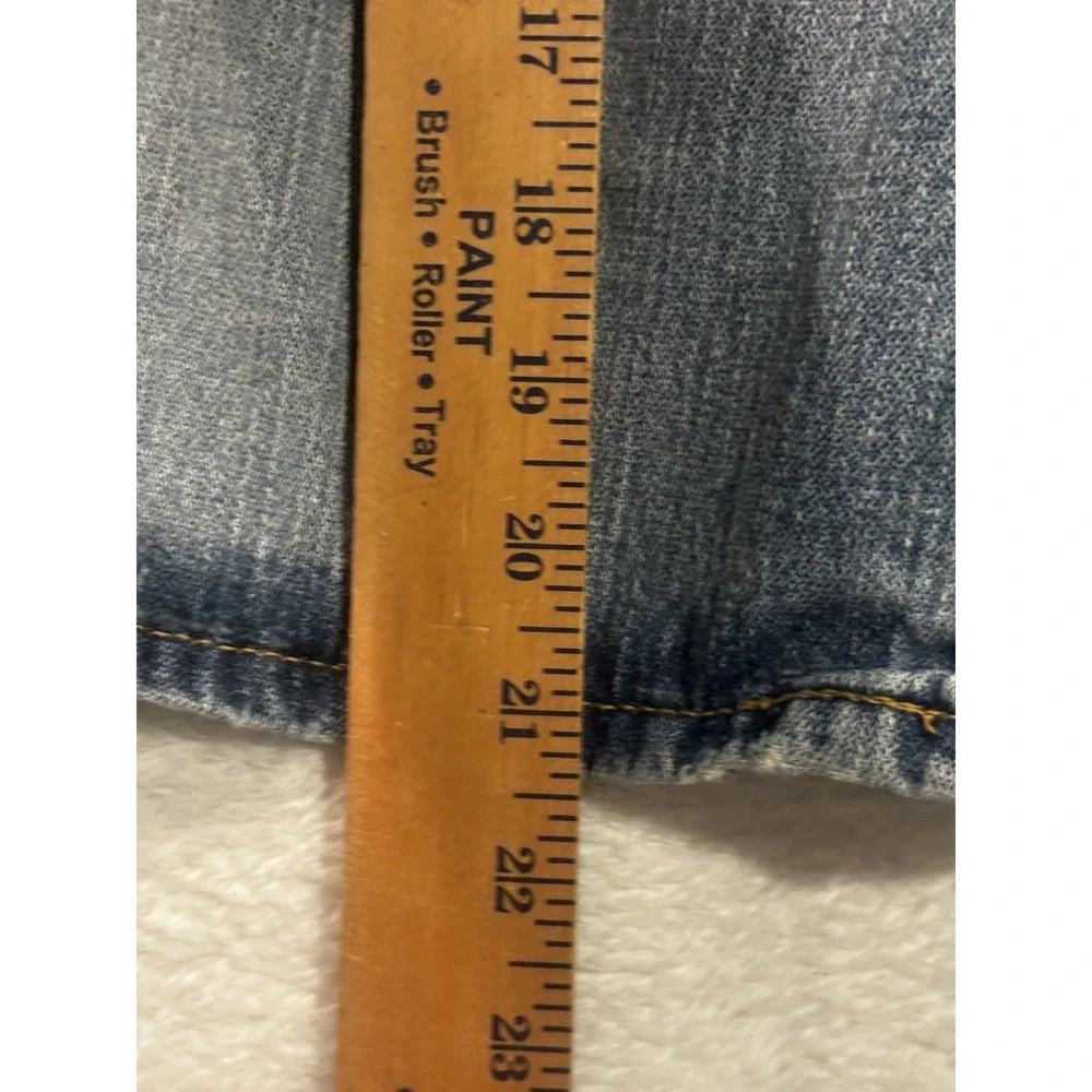 Levis 569 Jeans Shorts Mens 32 Blue Denim Cotton Loose‎ Straight Fit Distressed